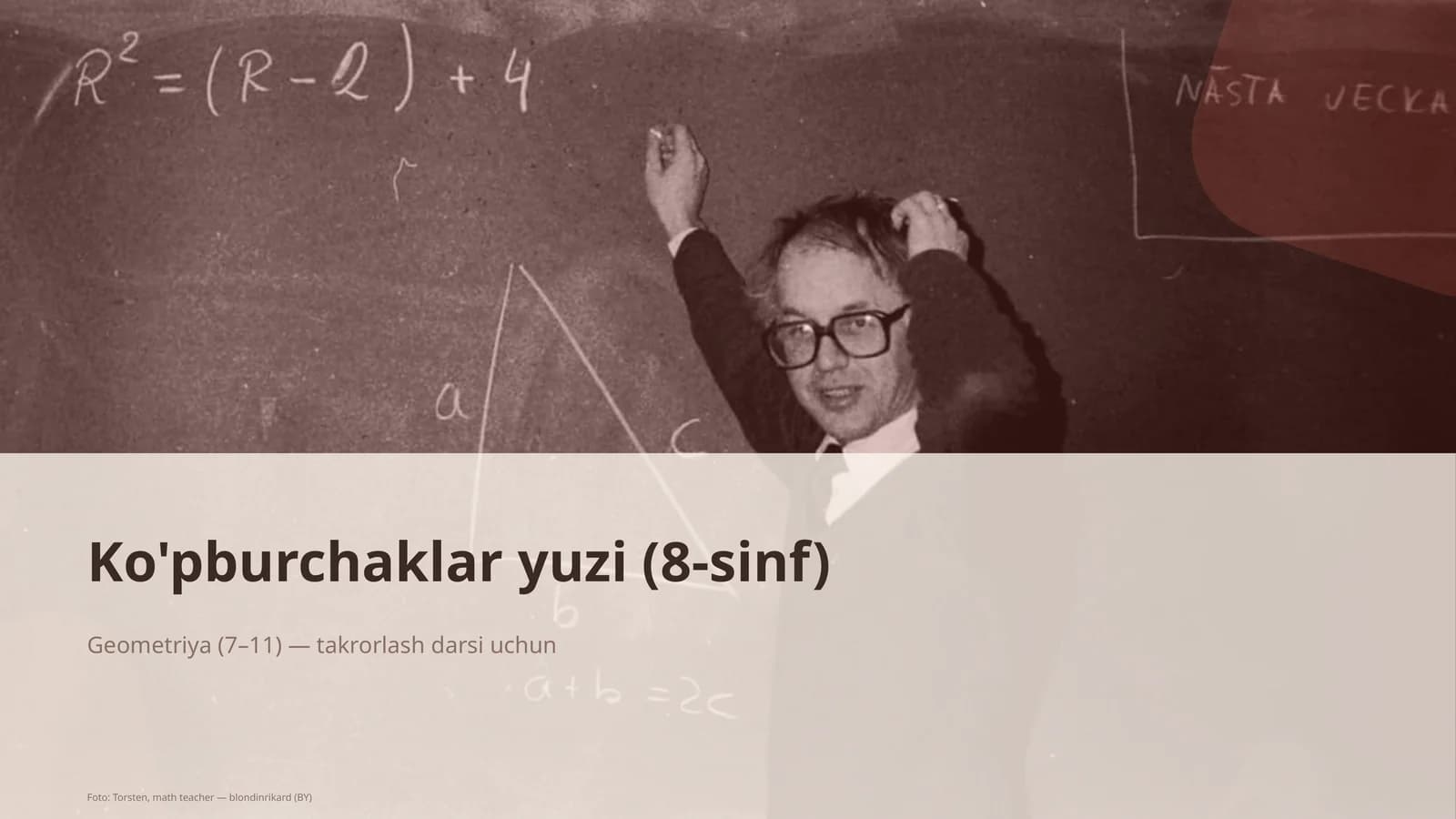 Ko'pburchaklar yuzi (8-sinf)