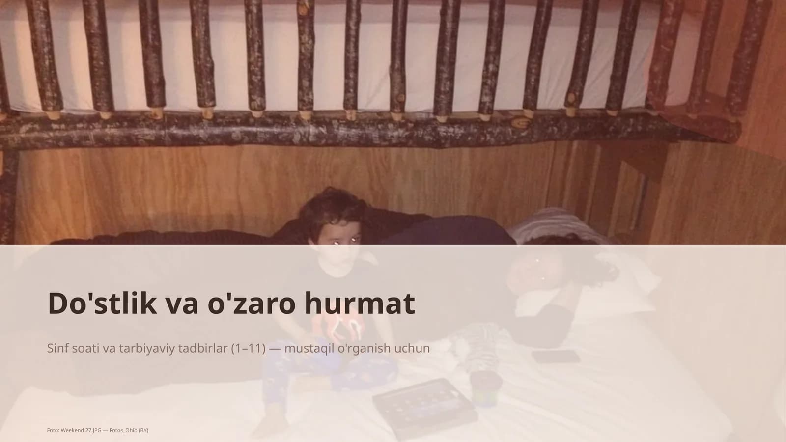 Do'stlik va o'zaro hurmat
