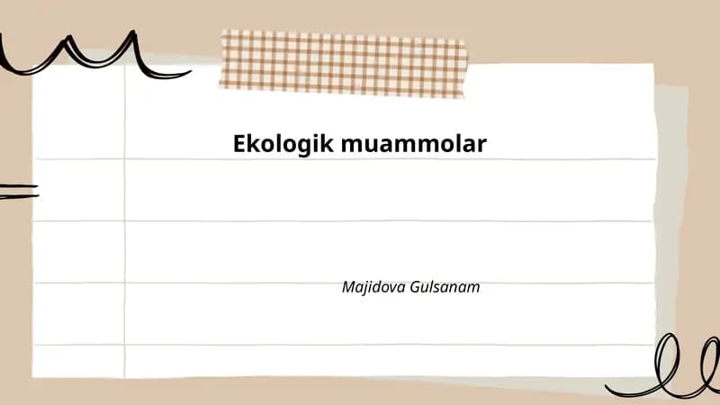 Ekologik muammolar