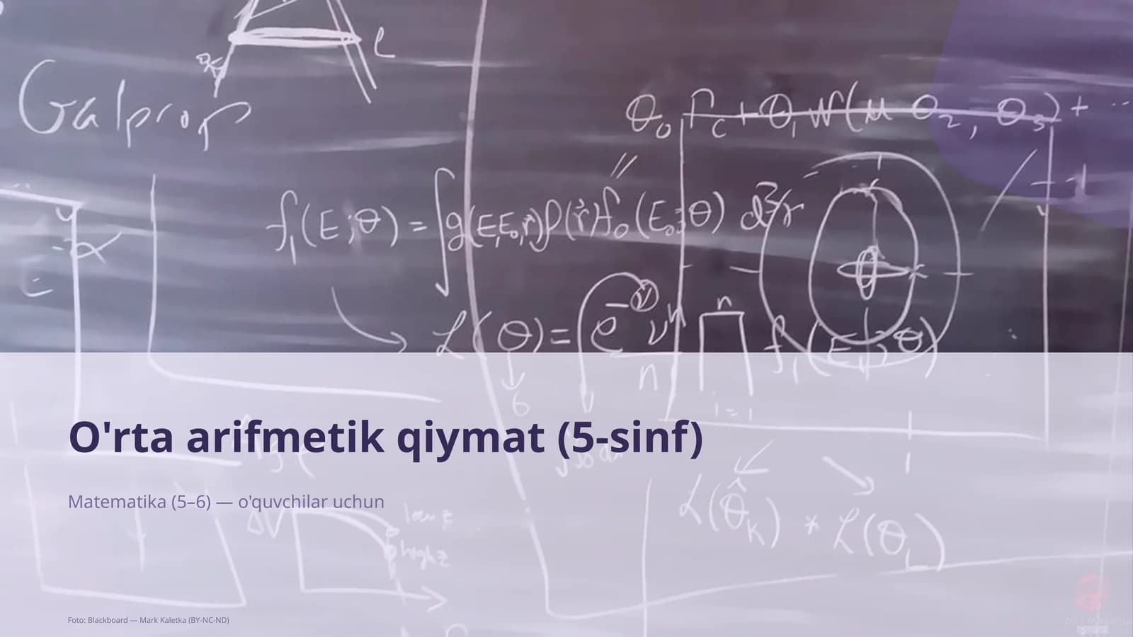 O'rta arifmetik qiymat (5-sinf)