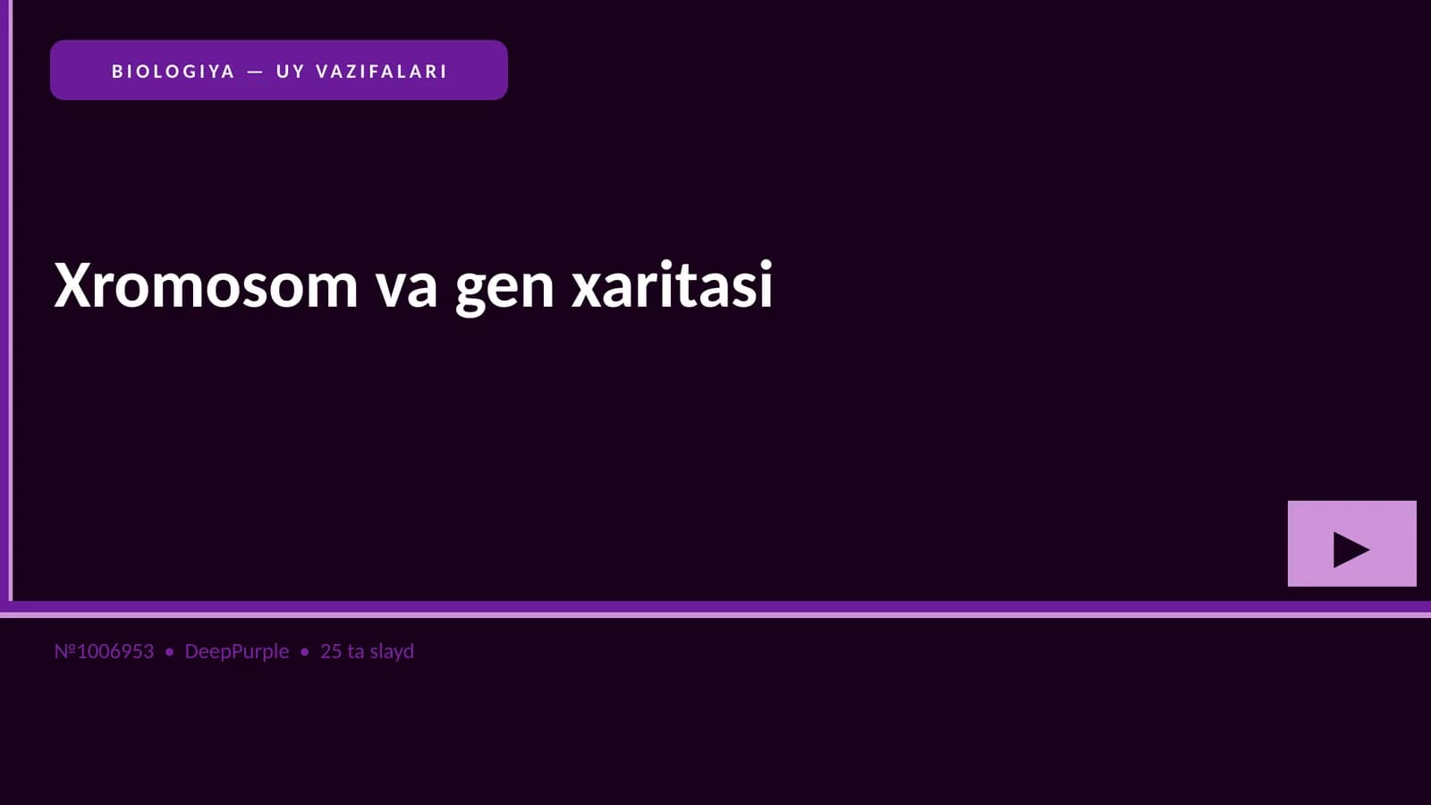 Xromosom va gen xaritasi