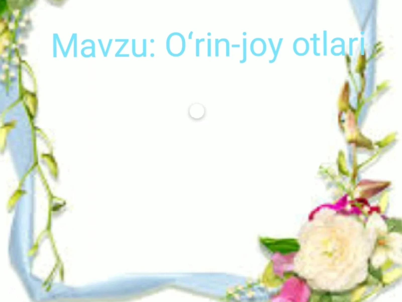 O`rin-joy otlari