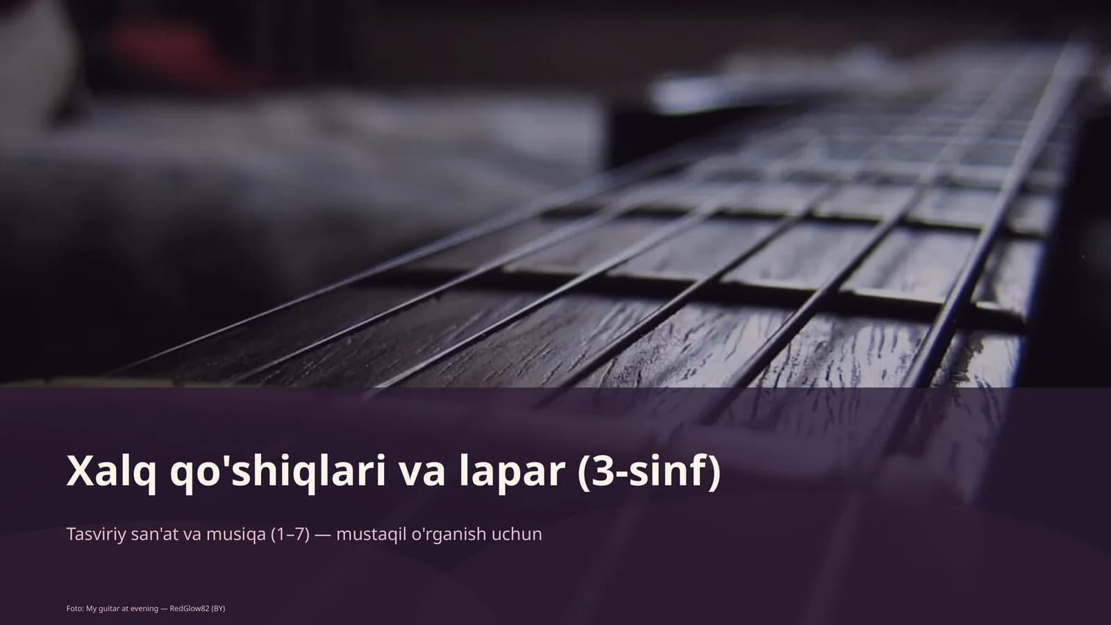 Xalq qo'shiqlari va lapar (3-sinf)