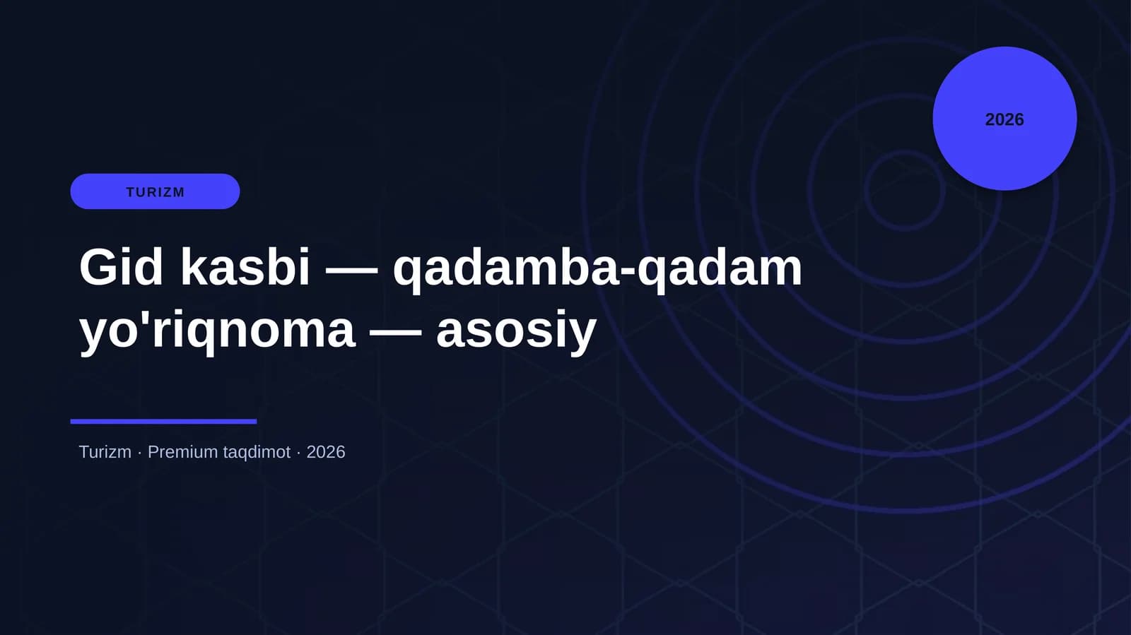 Gid kasbi — qadamba-qadam yo'riqnoma — asosiy