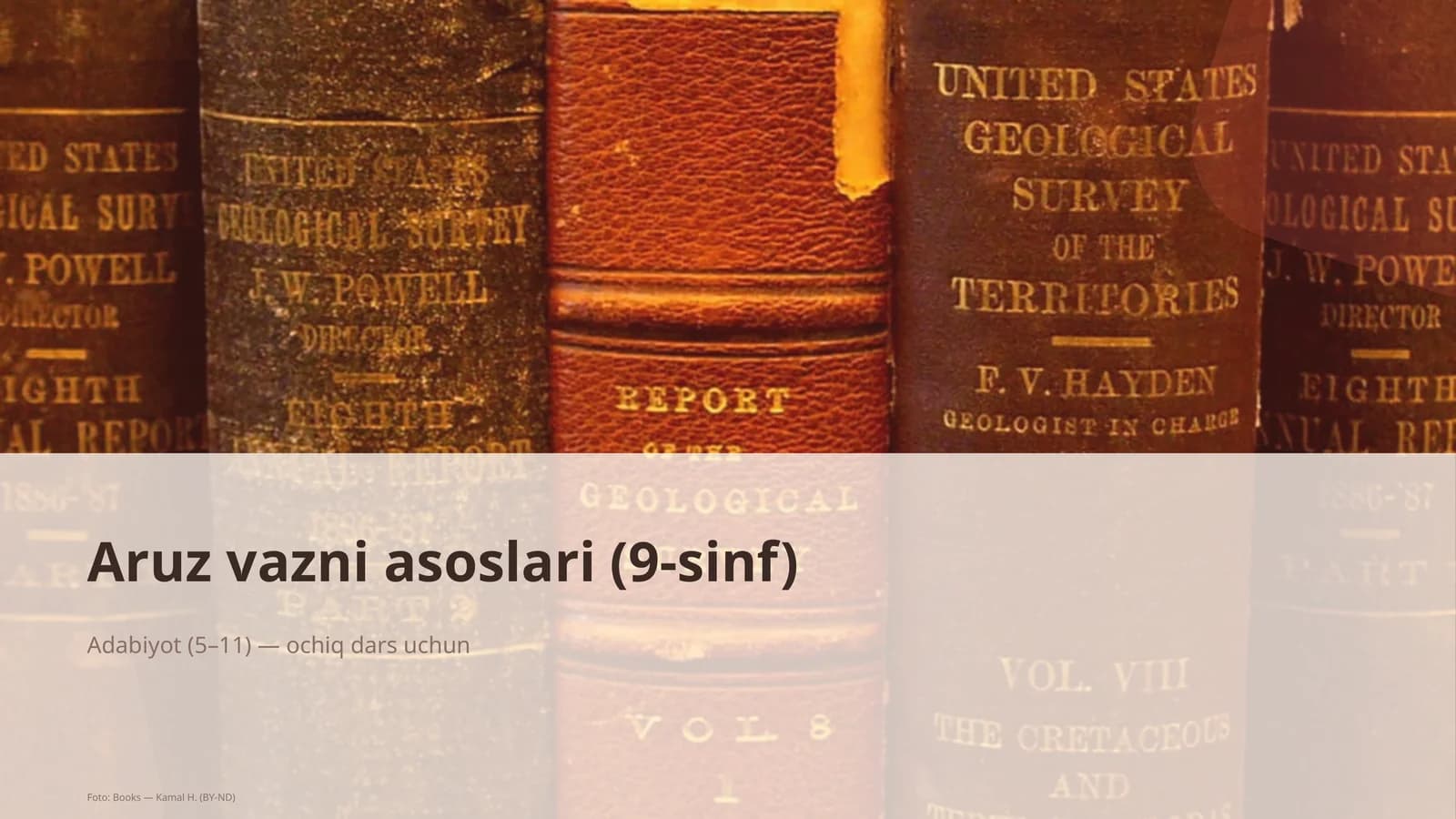 Aruz vazni asoslari (9-sinf)