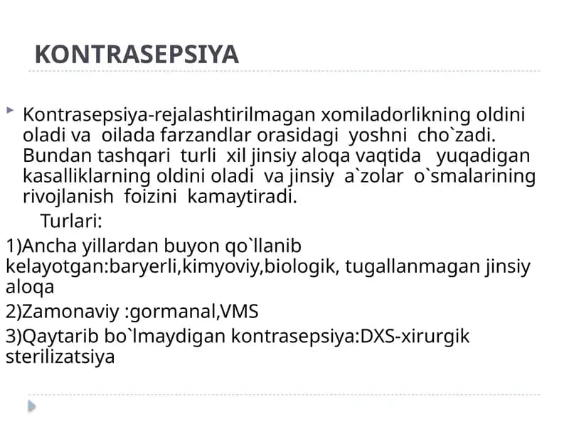KONTRASEPSIYA