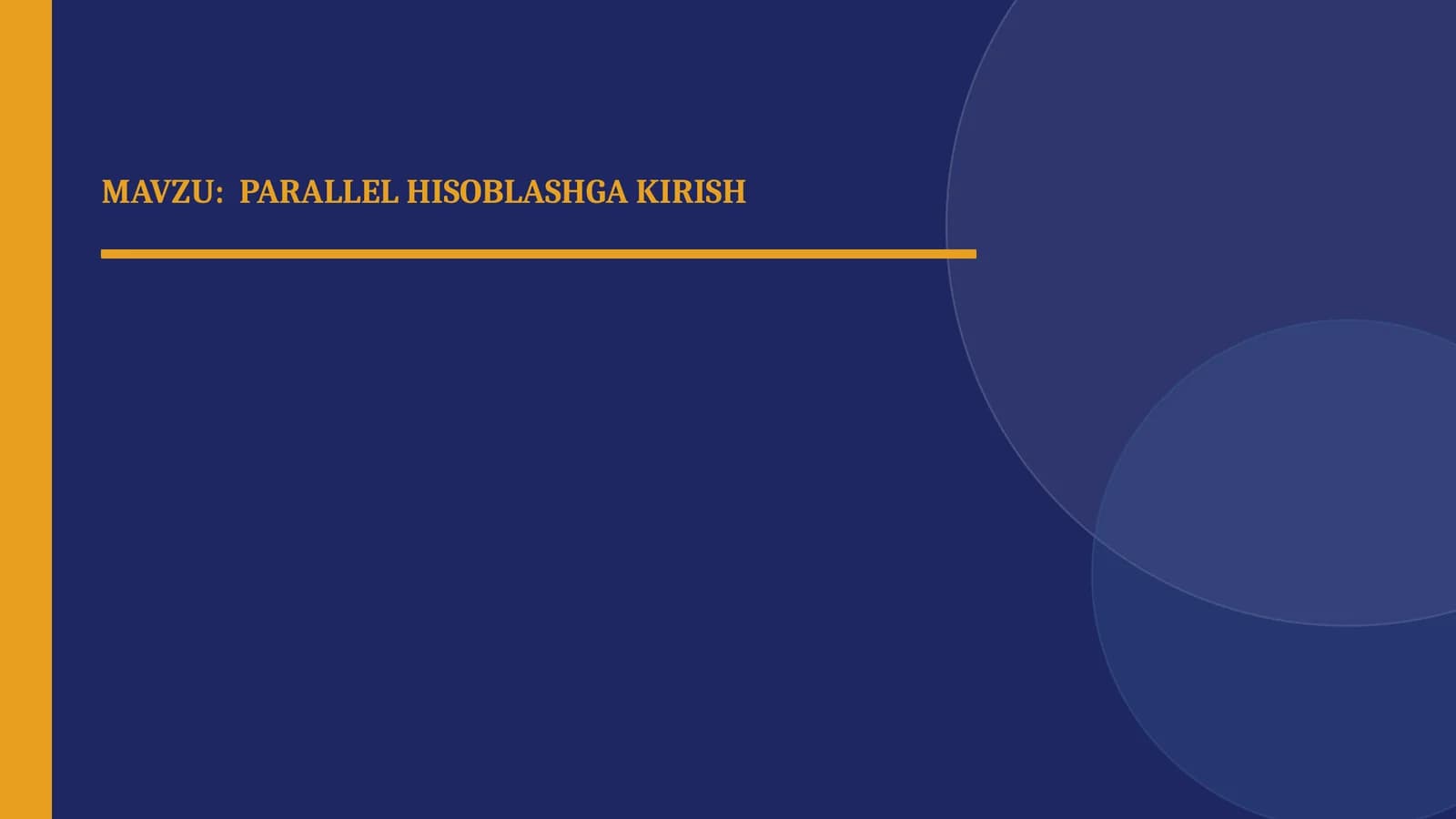 PARALLELHISOBLASHGA