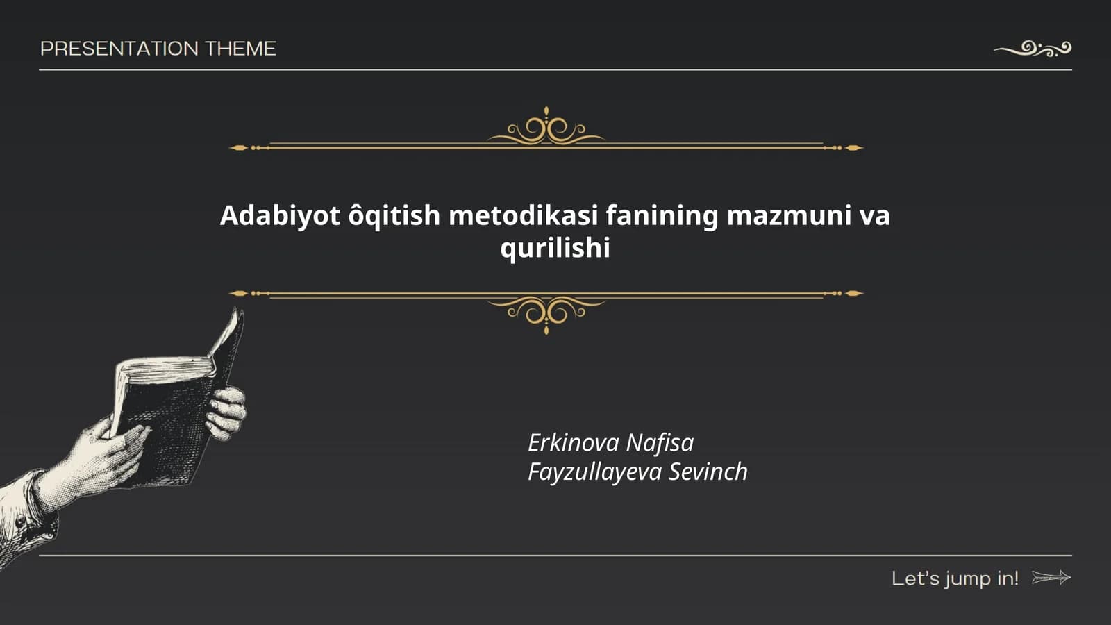 Adabiyot ôqitish metodikasi fanining mazmuni va qurilishi
