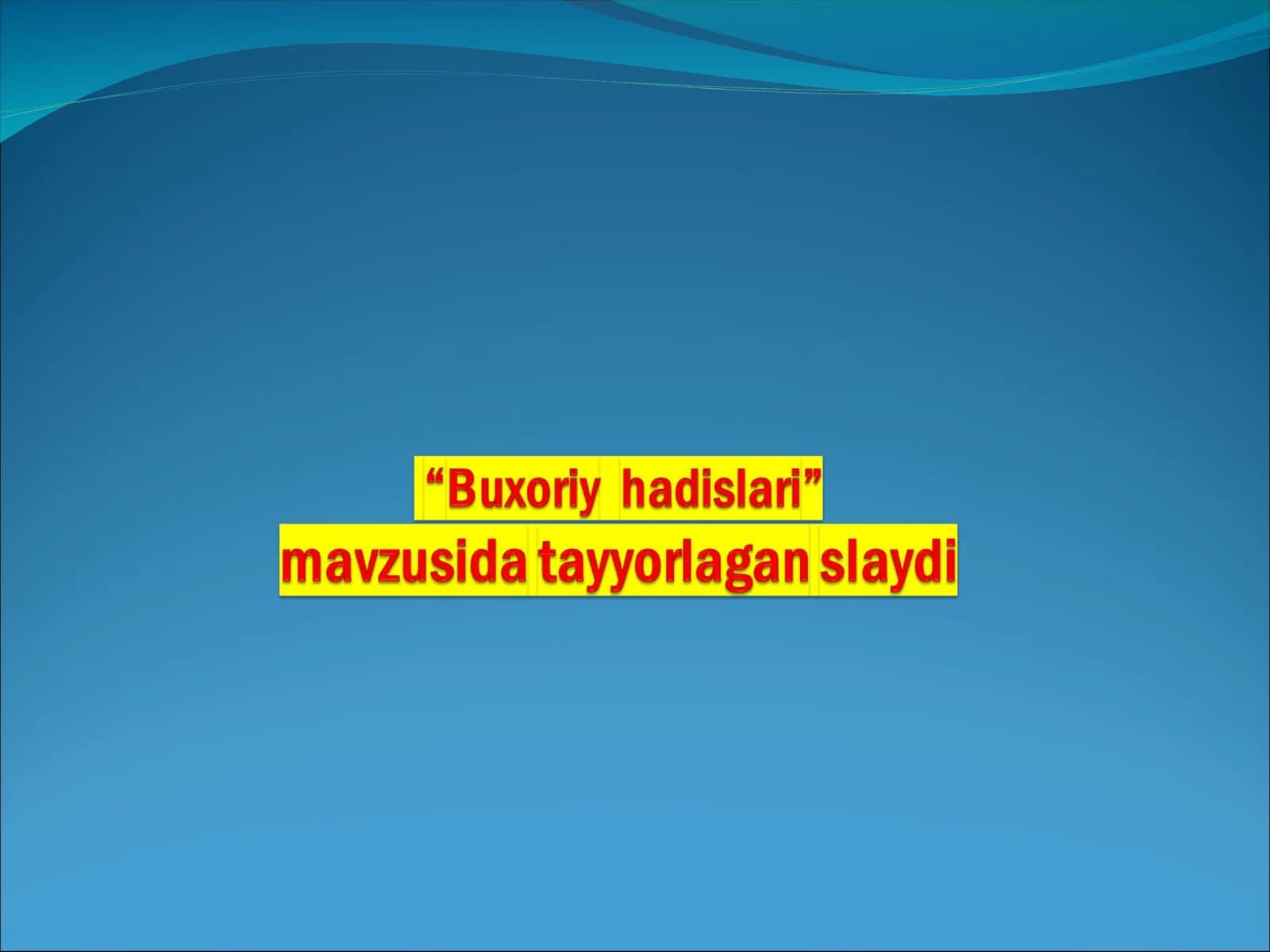 "Har bir millatning dunyoda borligini ko`rsatadurgan oinayi hayoti til va adabiyotidur"
