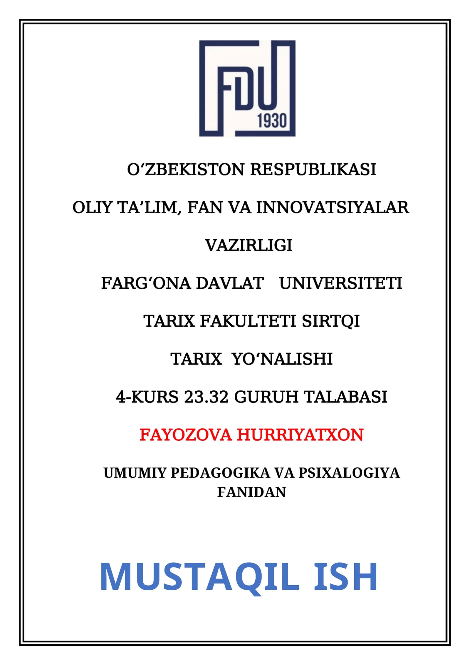 Ta’lim metodlari va vositalari