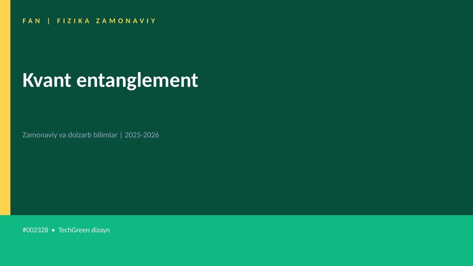Kvant entanglement