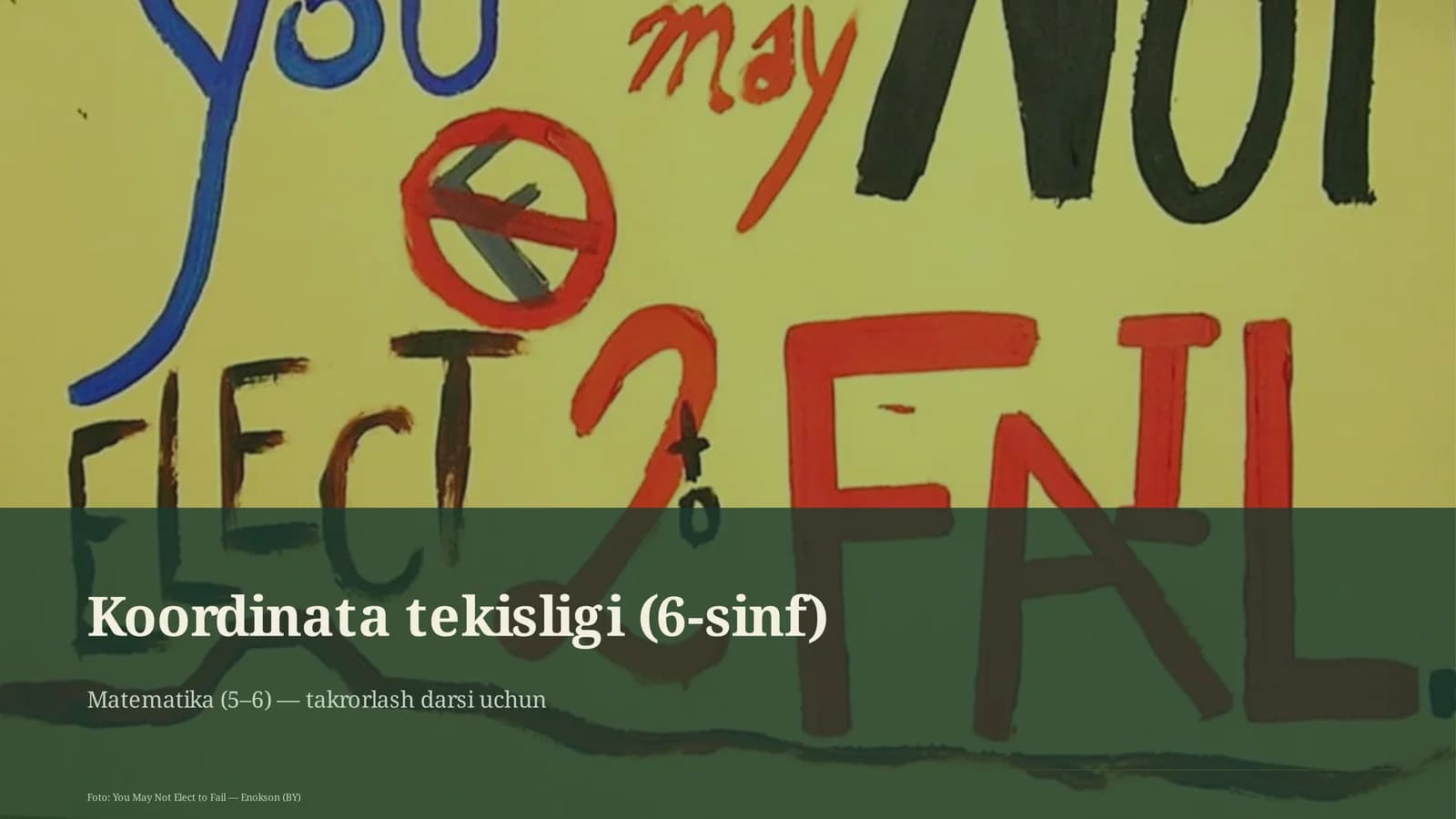Koordinata tekisligi (6-sinf)
