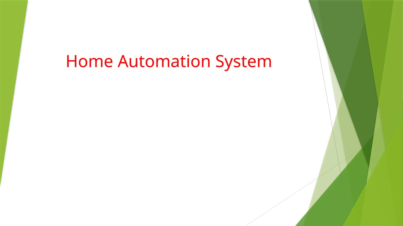 Uy Avtomatlashtirish Tizimi, Home Automation System