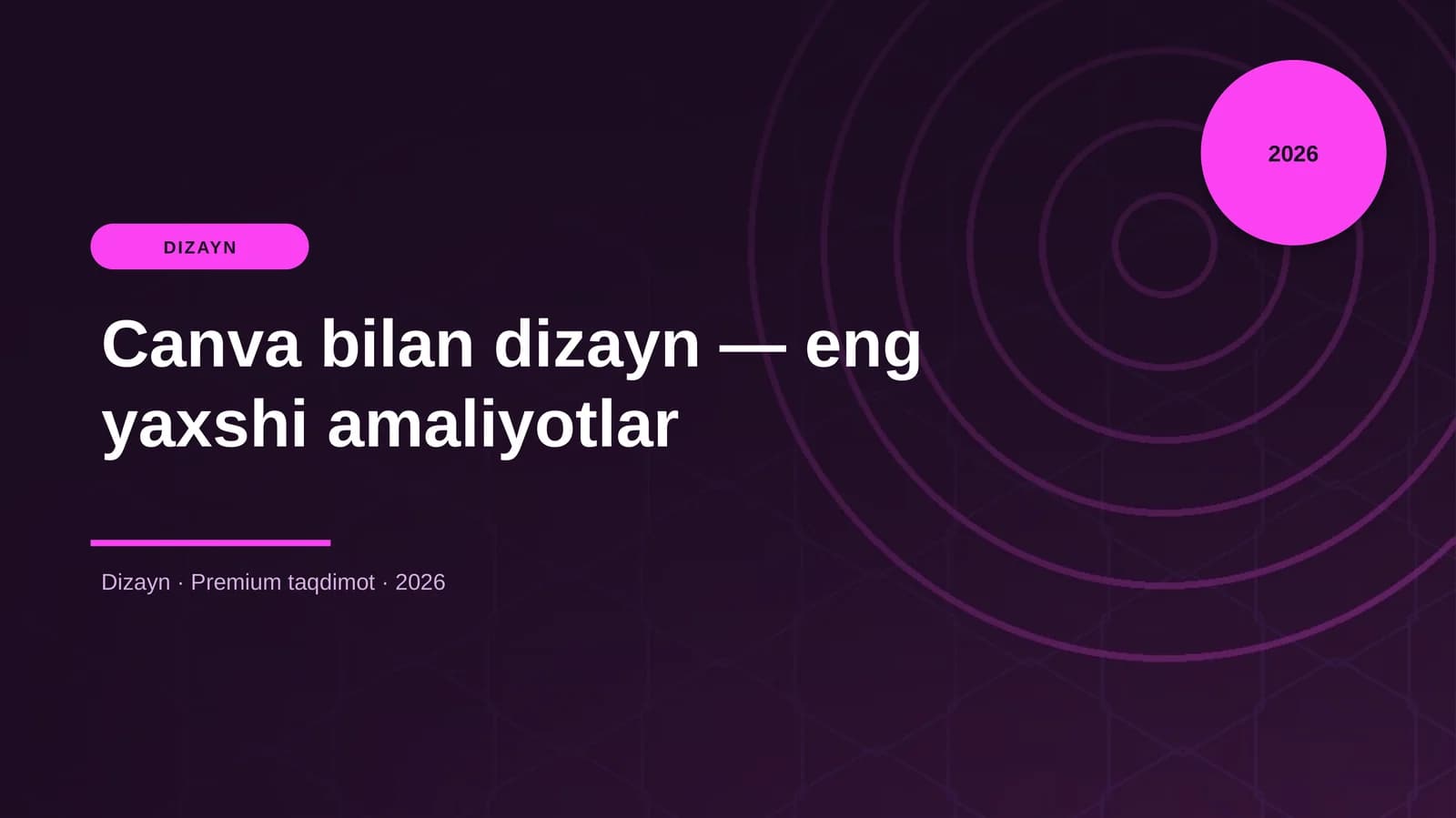 Canva bilan dizayn — eng yaxshi amaliyotlar