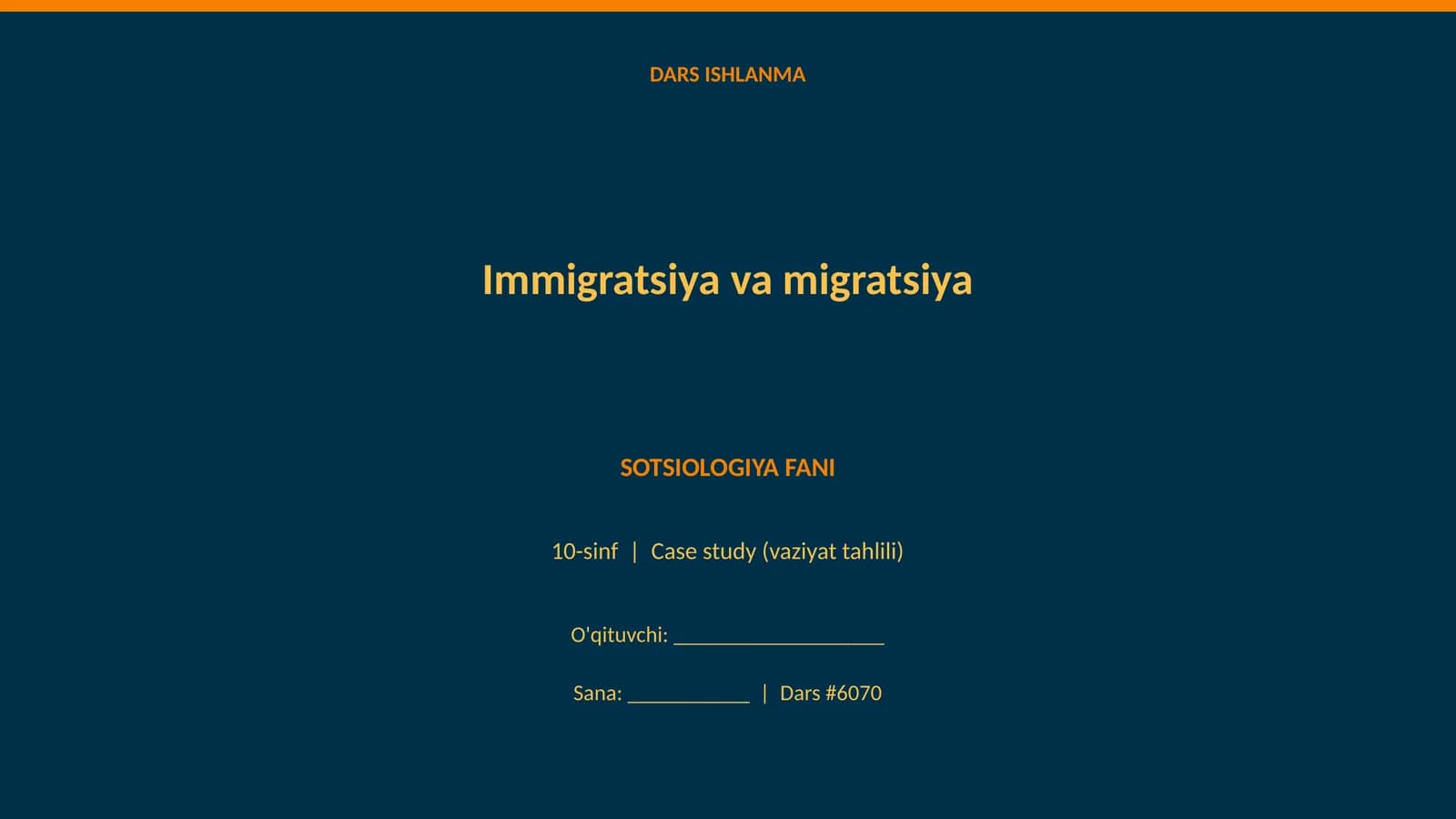 Immigratsiya va migratsiya