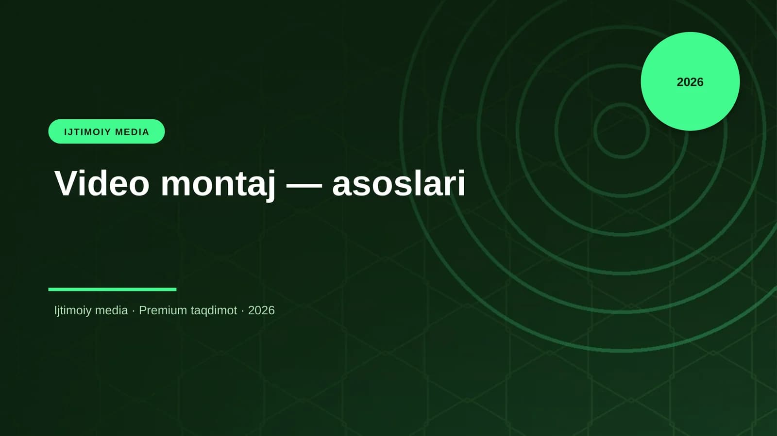 Video montaj — asoslari
