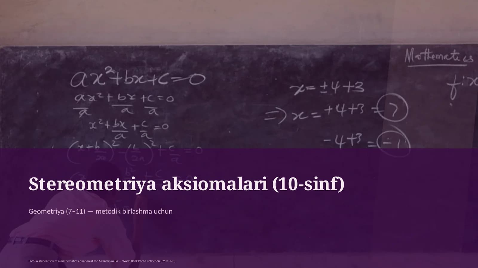 Stereometriya aksiomalari (10-sinf)