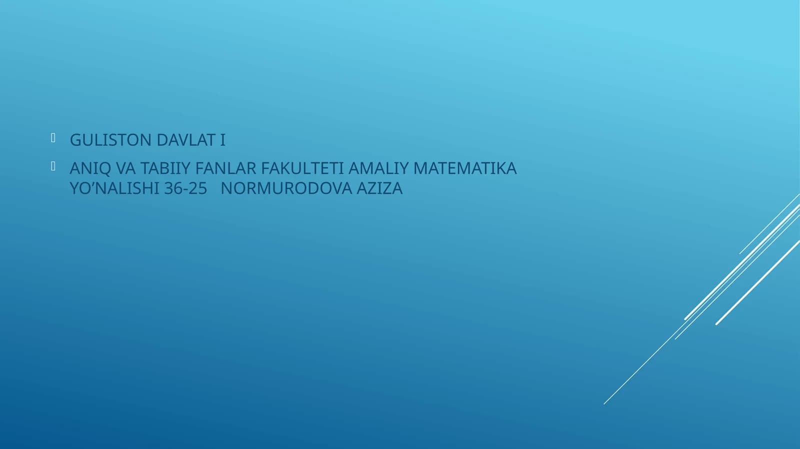 SHAXSIY KOMPYUTER TUZILISHI VA ARXITEKTURASI