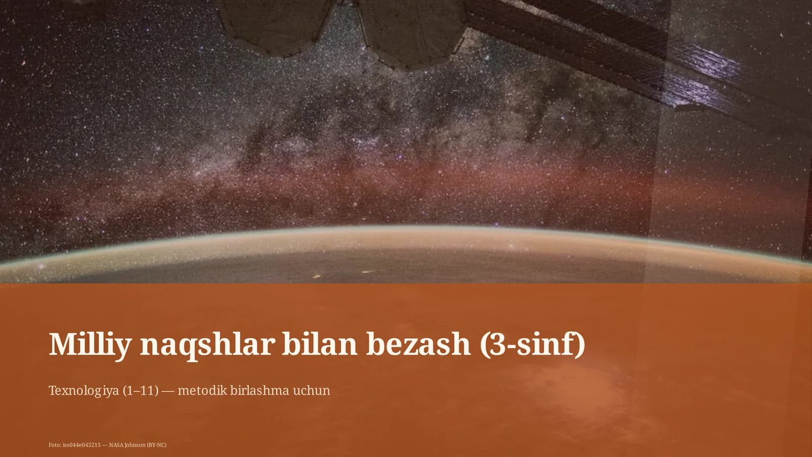 Milliy naqshlar bilan bezash (3-sinf)