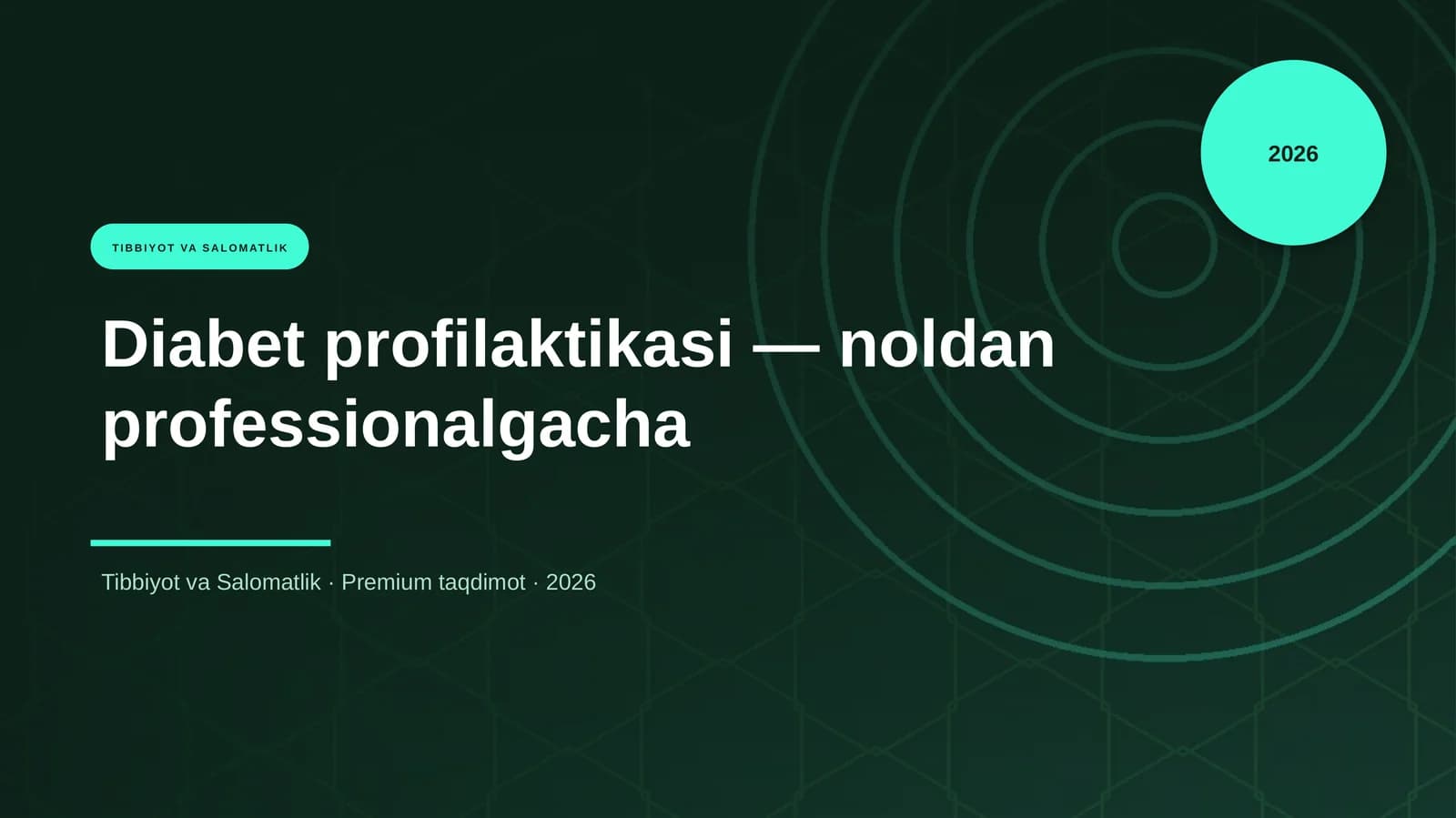 Diabet profilaktikasi — noldan professionalgacha