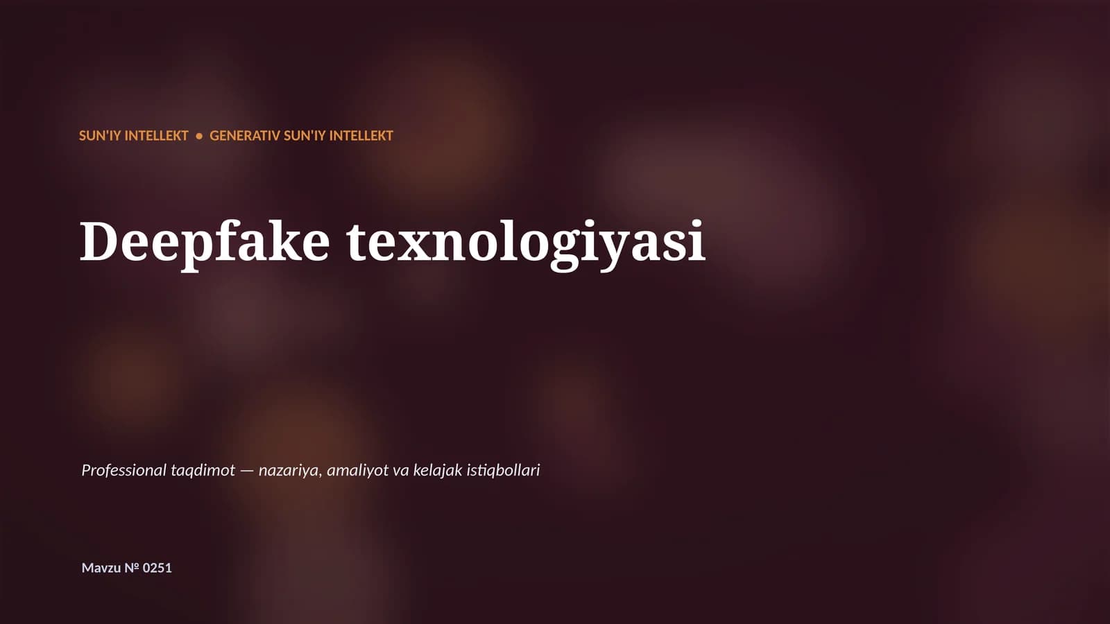 Generativ SUN'IY INTELLEKT