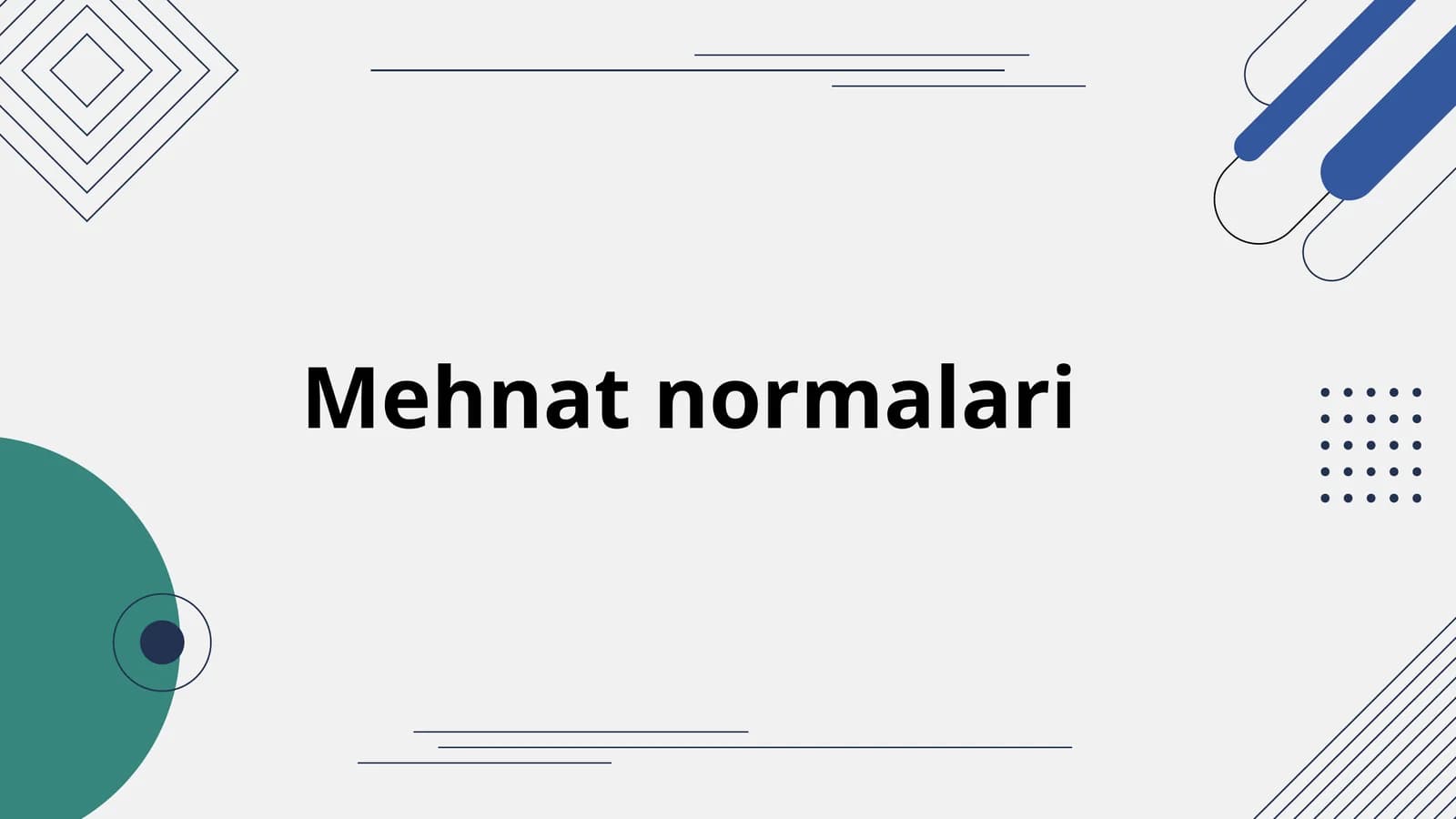 Mehnat normalari