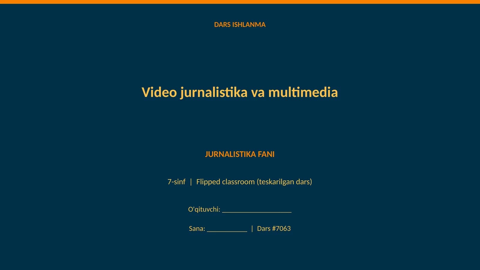 Video jurnalistika va multimedia