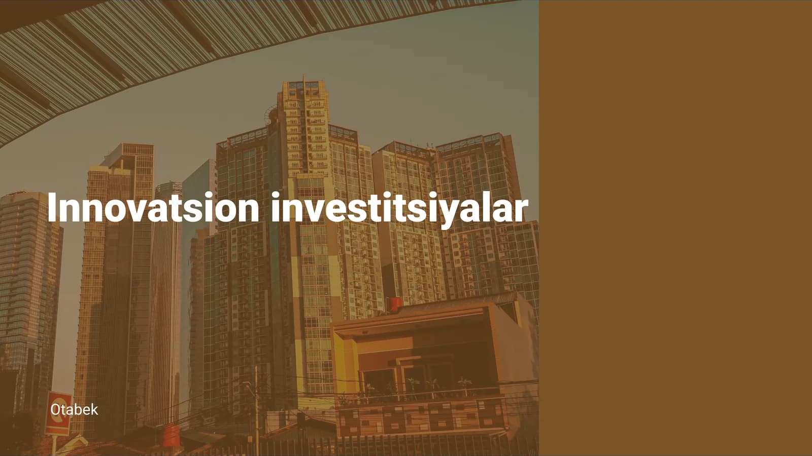 Innovatsion investitsiyalar