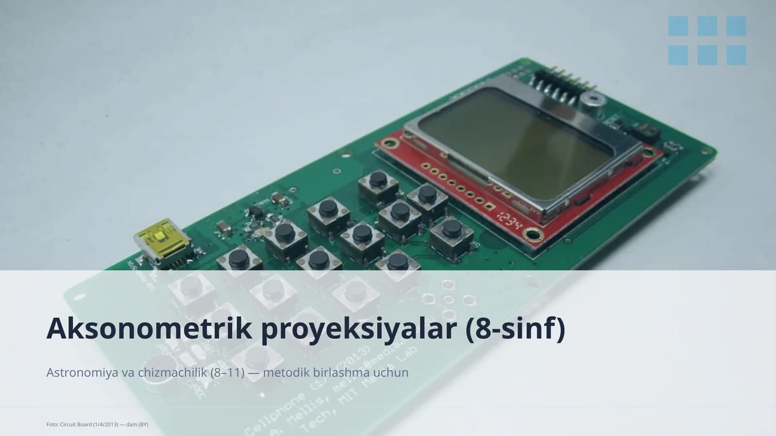 Aksonometrik proyeksiyalar (8-sinf)