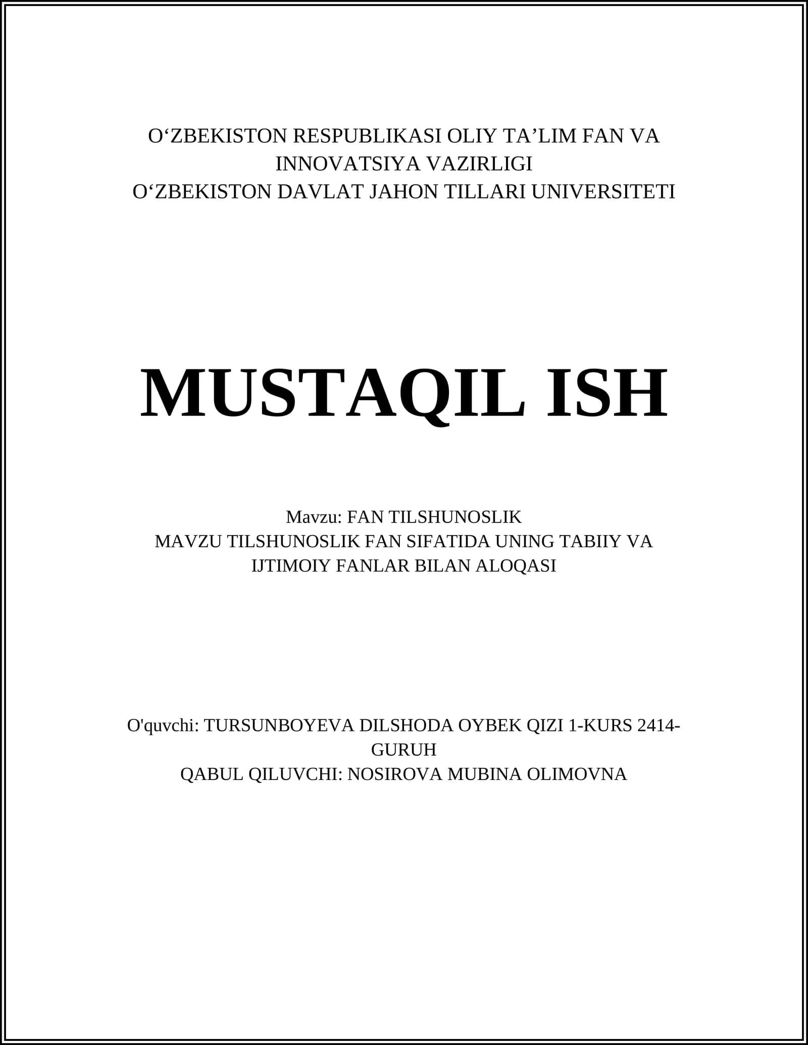 FAN TILSHUNOSLIK