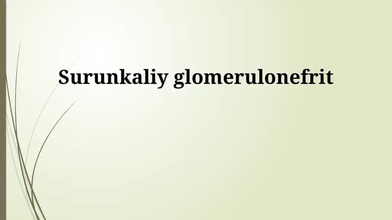 Surunkaliy glomerulonefrit