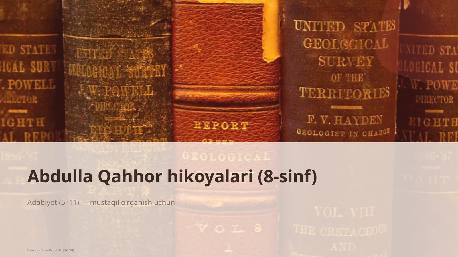 Abdulla Qahhor hikoyalari (8-sinf)