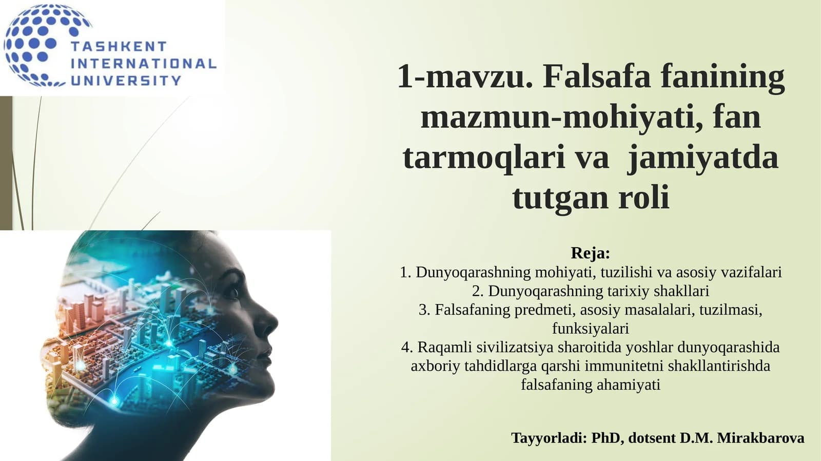 Falsafafanining mazmun-mohiyati, fantarlar va jamiyatda tutgan roli
