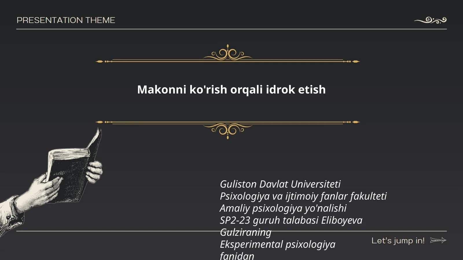 Makonni ko'rish orqali idrok etish