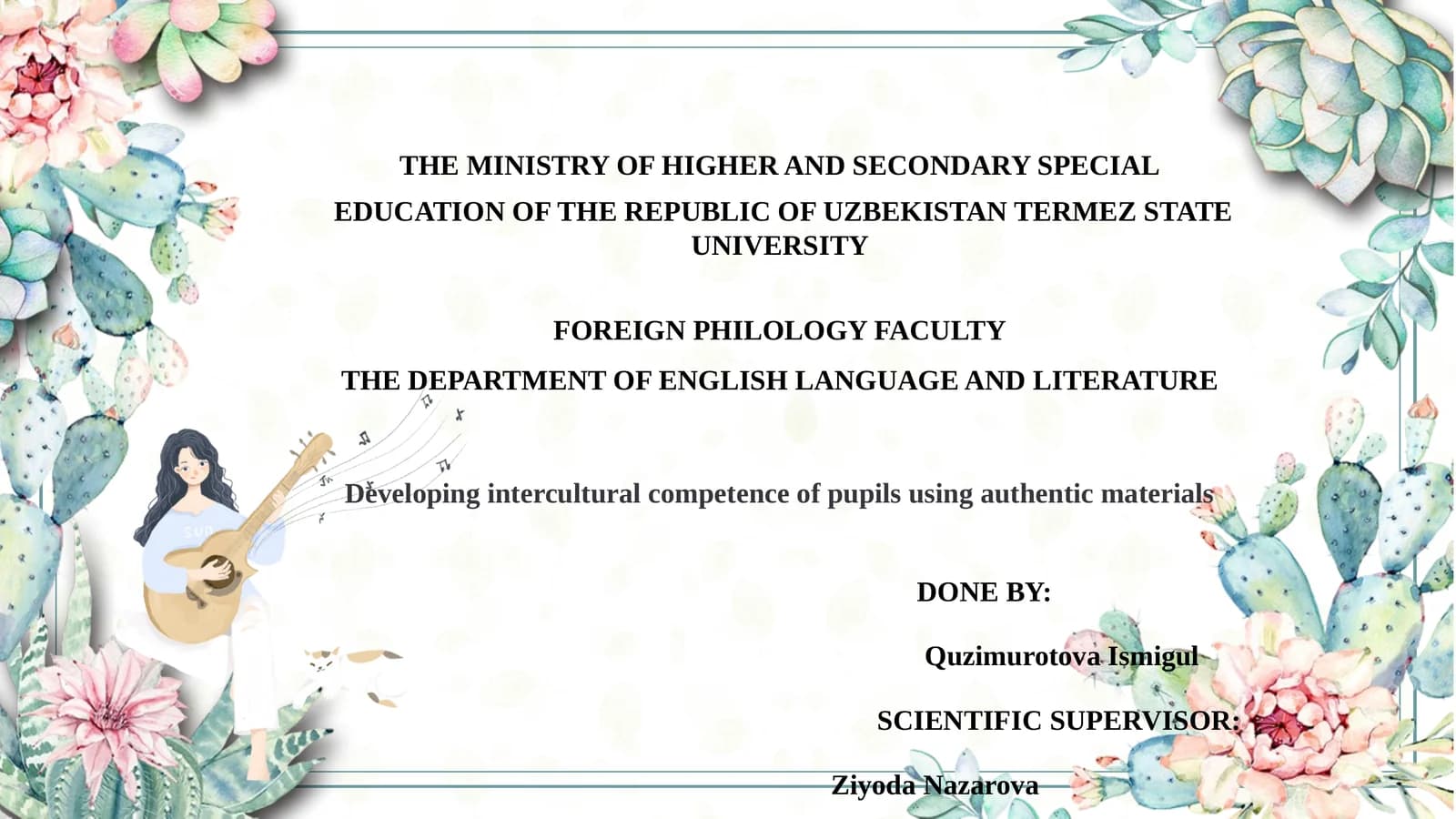Developing intercultural competence of pupils using authentic materials