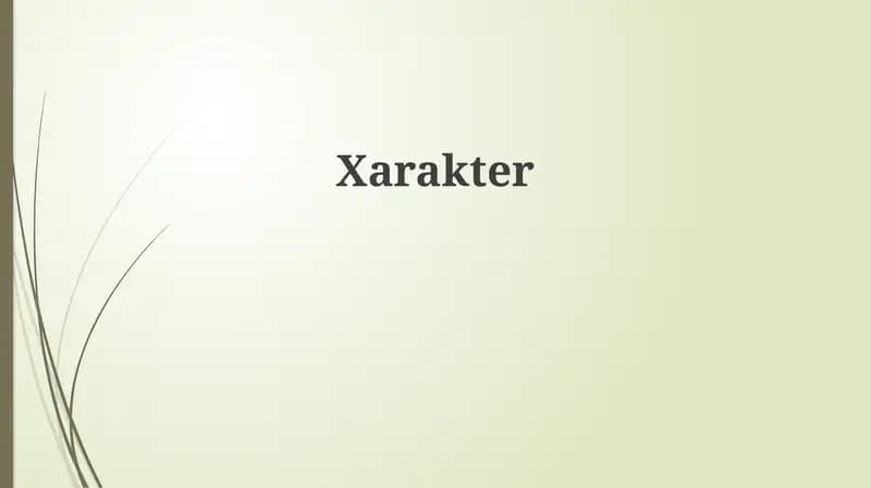 Xarakter