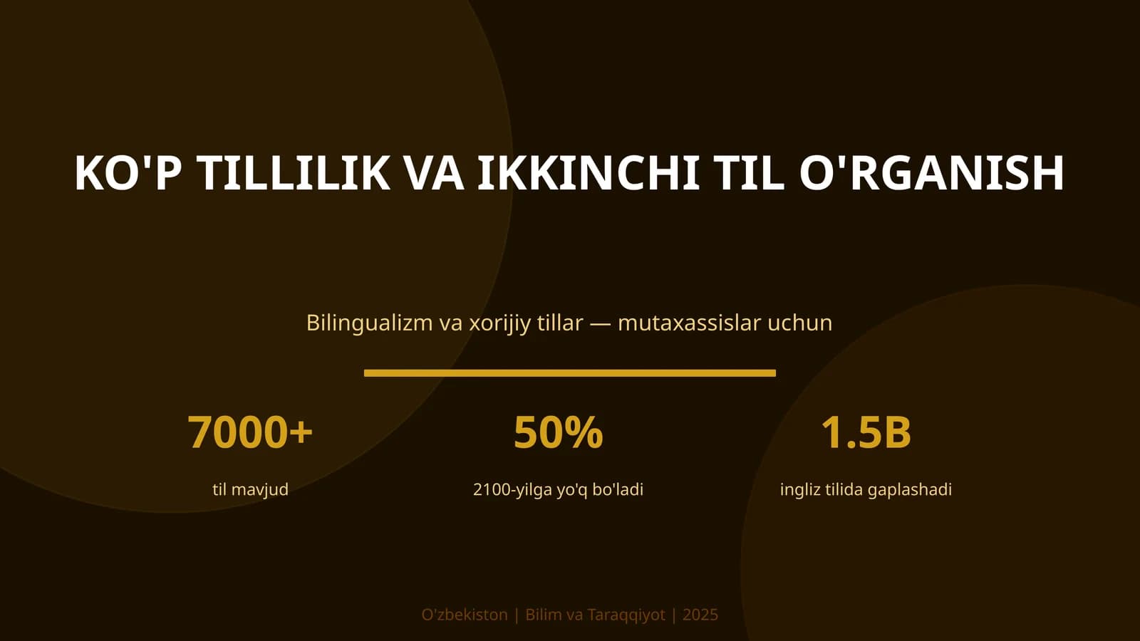 Ko'p tillilik va ikkinchi til o'rganish