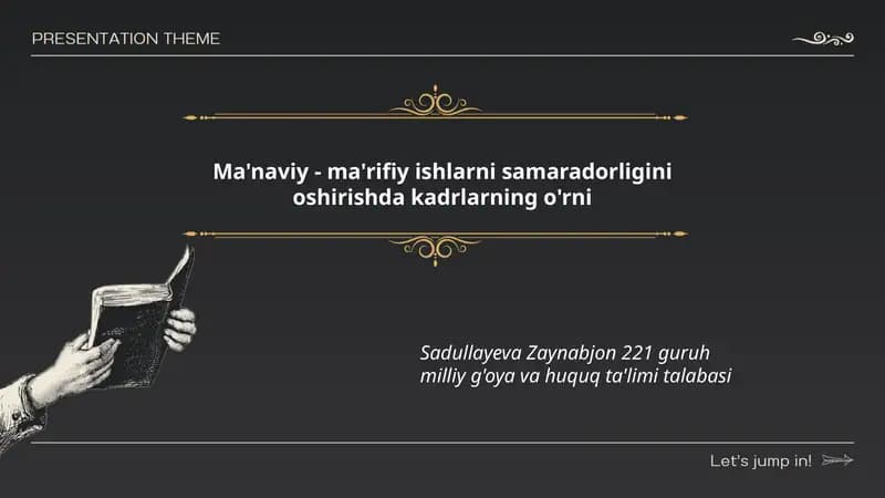Kadrlarning ma'naviy-ma'rifiy ishlar bo'yicha malakasini oshirish strategiyalari
