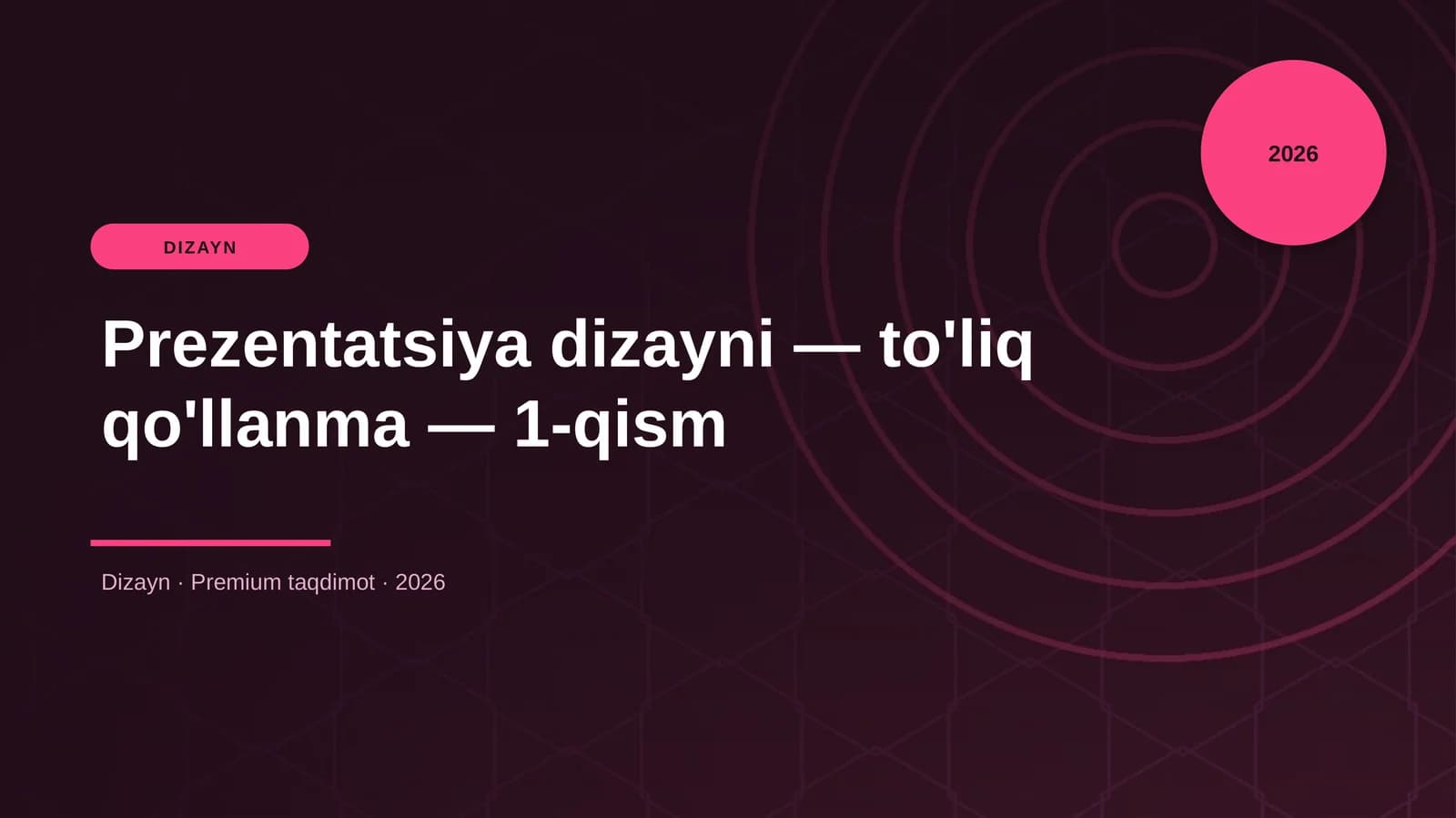 Prezentatsiya dizayni - to'liq qo'llanma - 1-qism