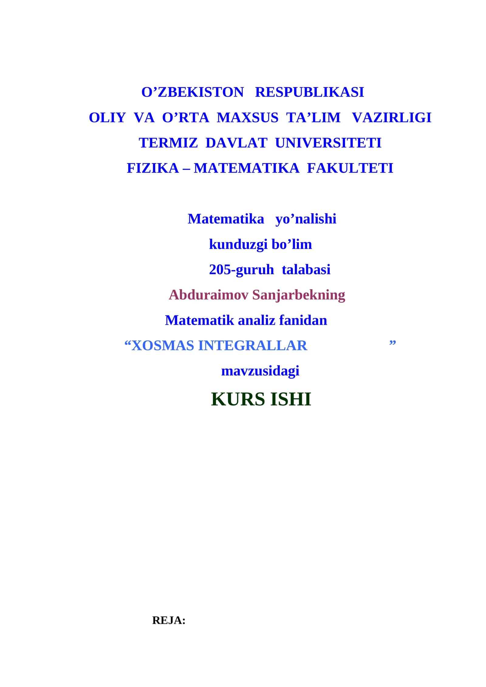 XOSMAS INTEGRALLAR