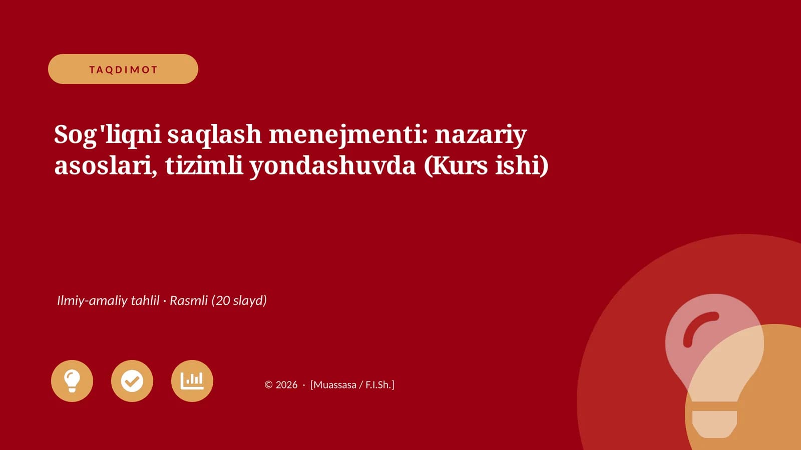 Sog'liqni saqlash menejmenti: nazariy asoslari, tizimli yondashuvda