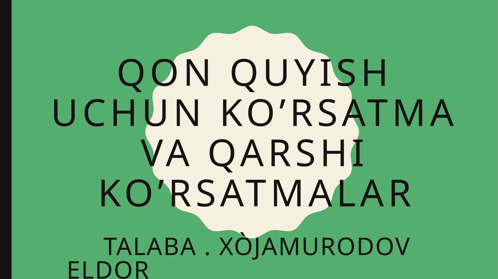 Qonquyish uchun ko’rsatmalar