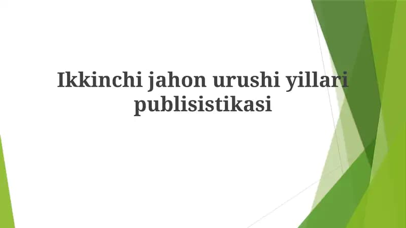 Ikkinchijahonurushiyillaripublisistikasi