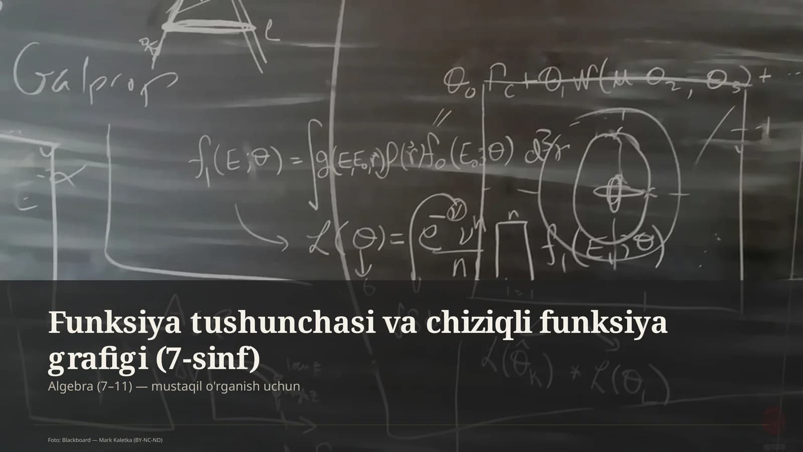 Funksiya tushunchasi va chiziqli funksiya grafigi (7-sinf)