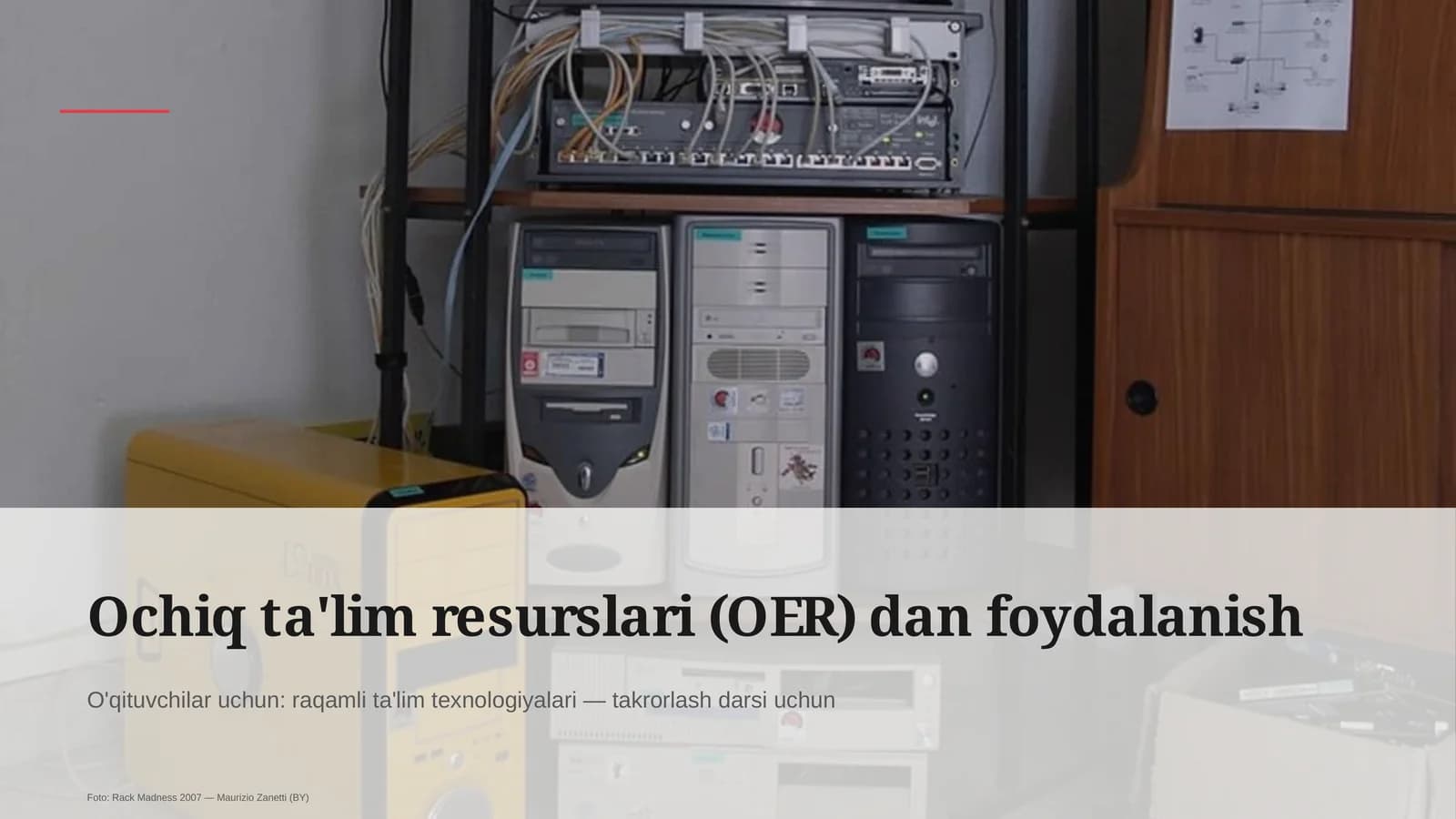 Ochiq ta'lim resurslari (OER) dan foydalanish