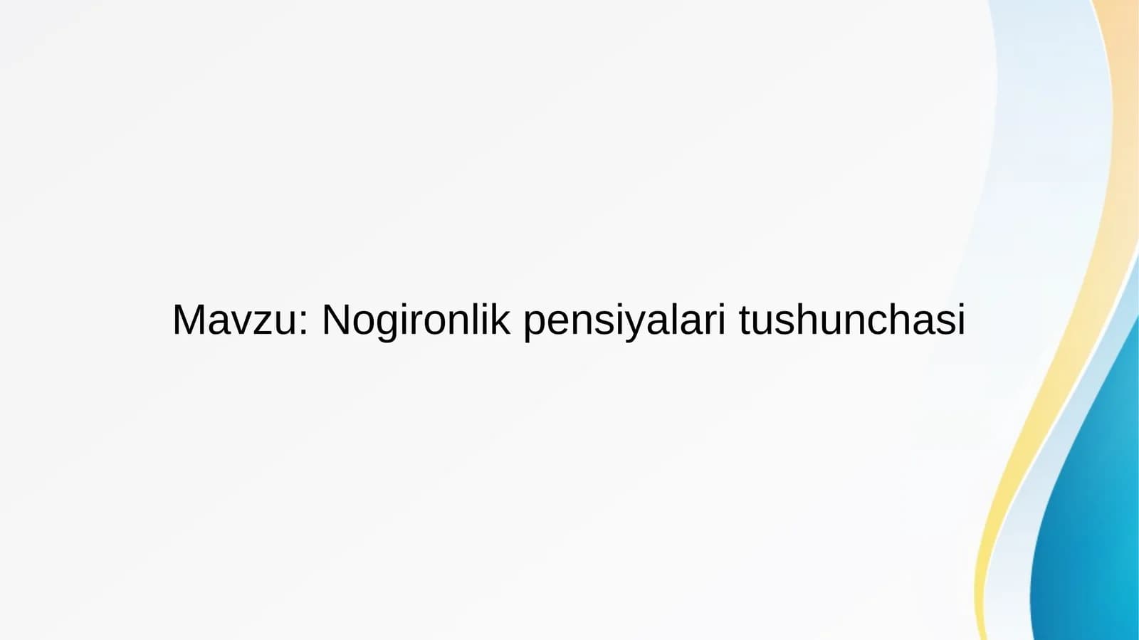Nogironlik pensiyalari tushunchasi