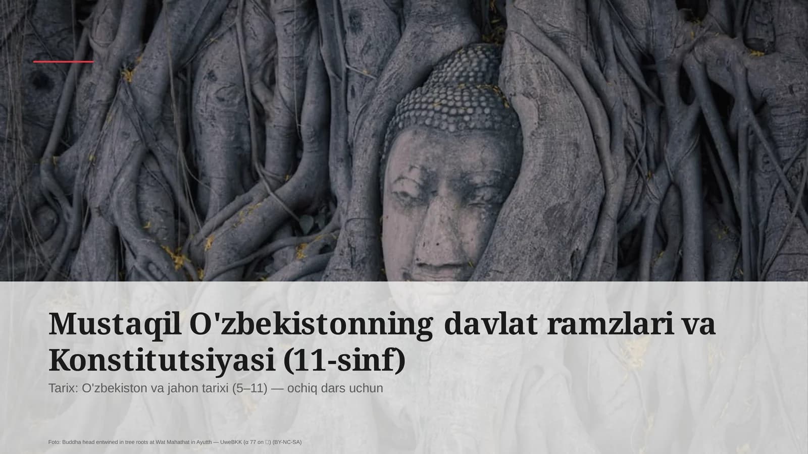 O'zbekistonning davlat ramzlari va Konstitutsiyasi (11-sinf)