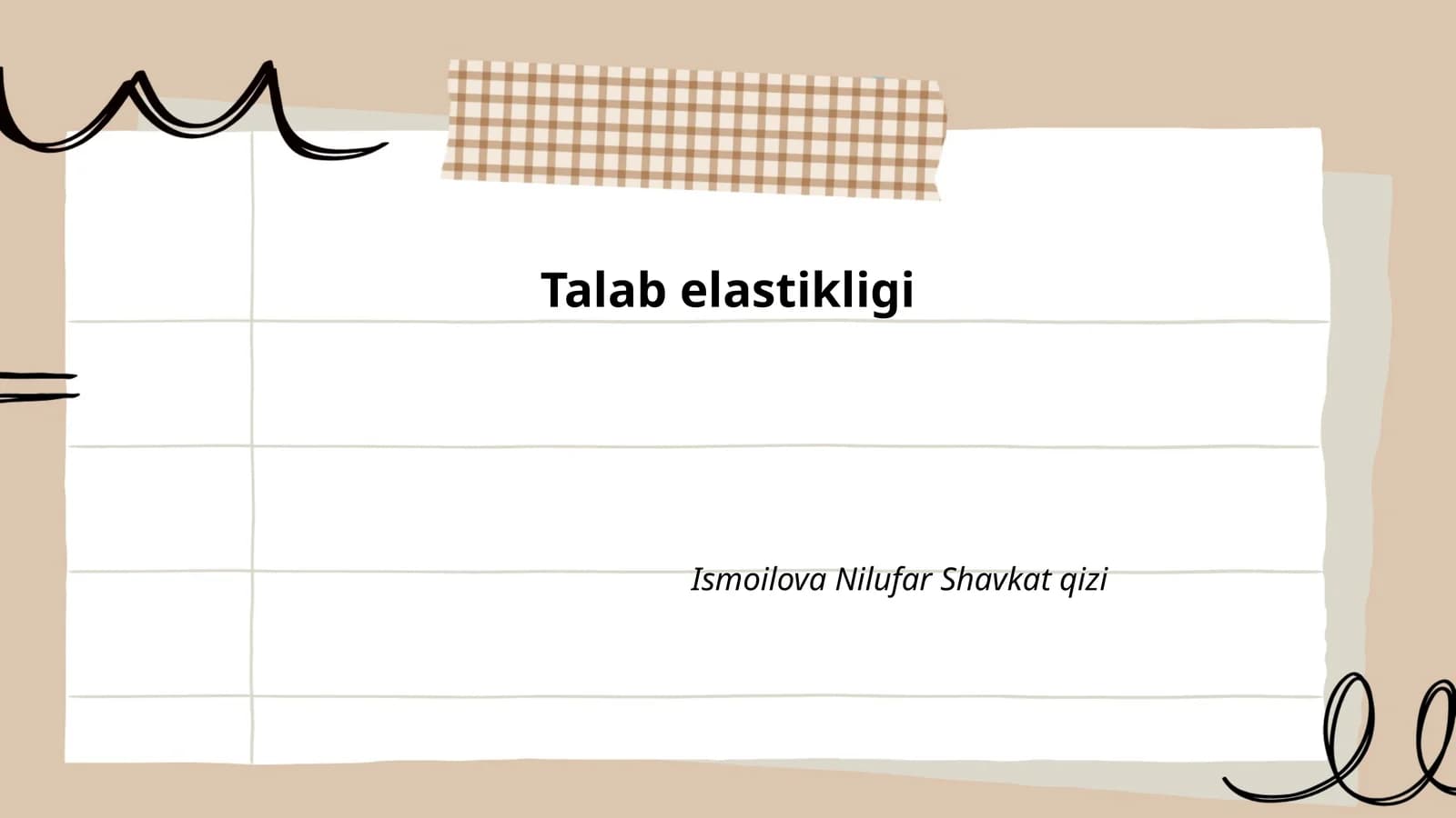 Talab elastikligi