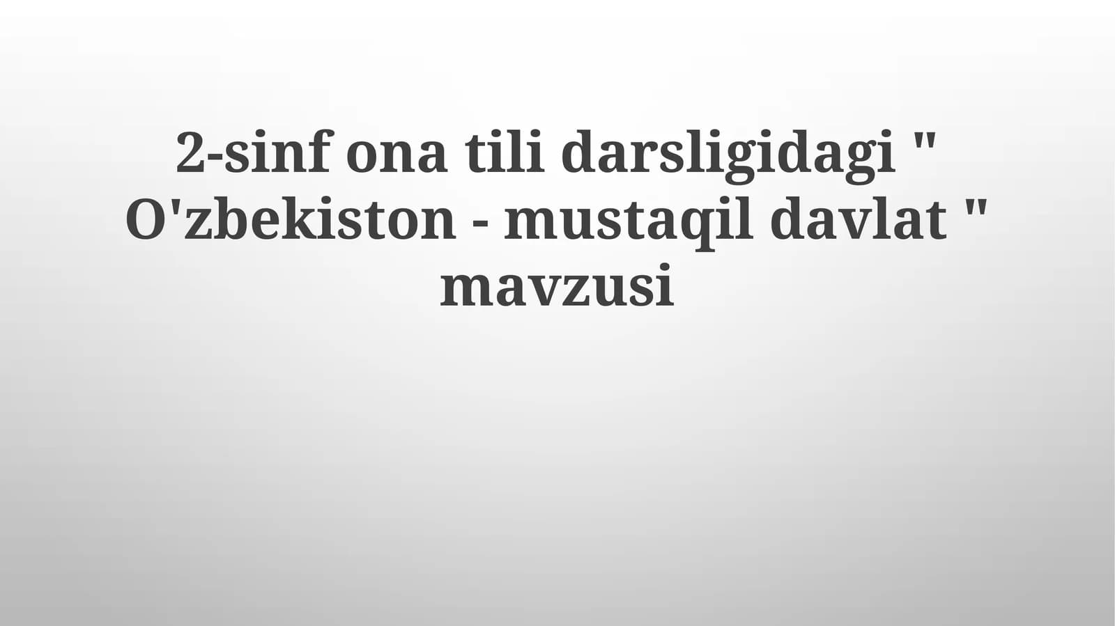 O'zbekiston-mustaqildavlat