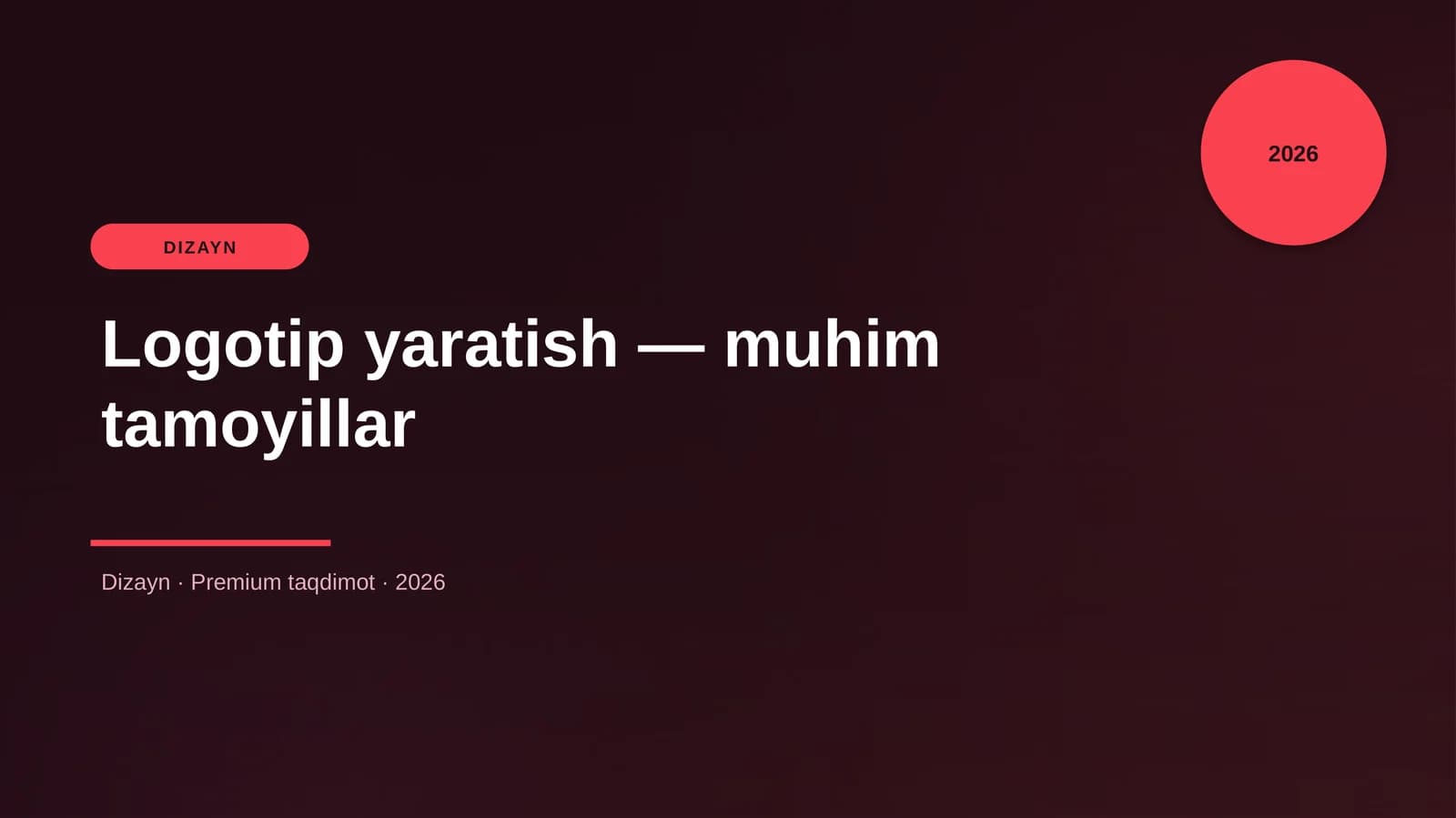 Logotip yaratish — muhim tamoyillar